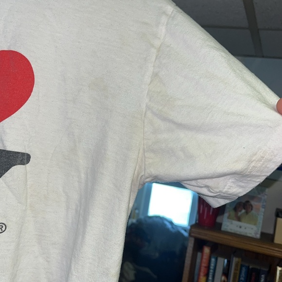 White I ❤️ NY T-Shirt Men’s Sz L - Picture 3 of 6